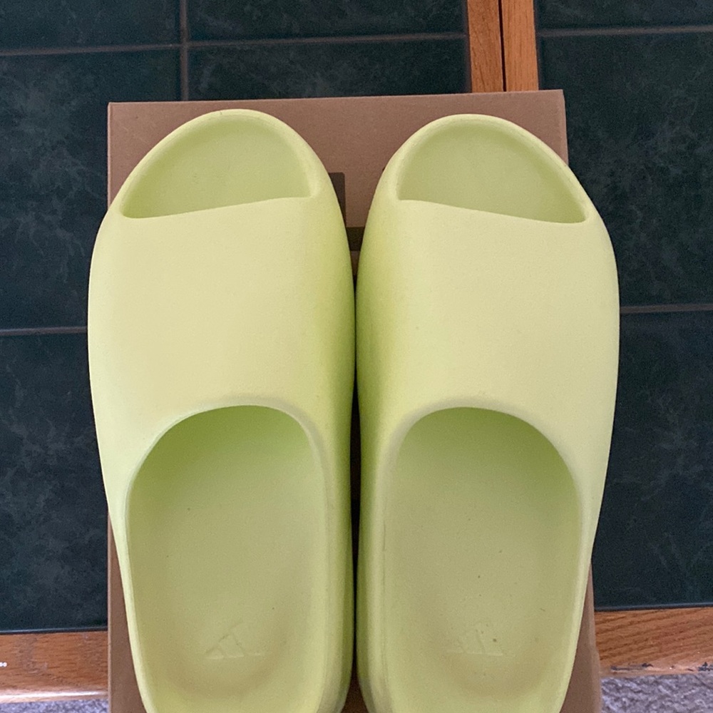Size 12 Yeezy Slides Glow Green